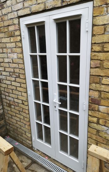 Timber French Doors With Bars