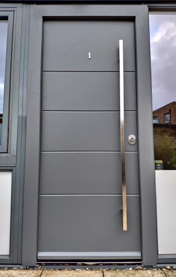 Modern Security Doors In Grey Colour Knights Mark
