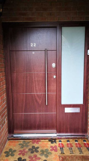 Security Doors In Redwood Colour Moder Design