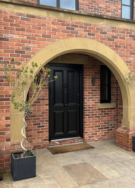 All Black Security Door With Black Ironmongeries All Black Security Door With Black Ironmongeries