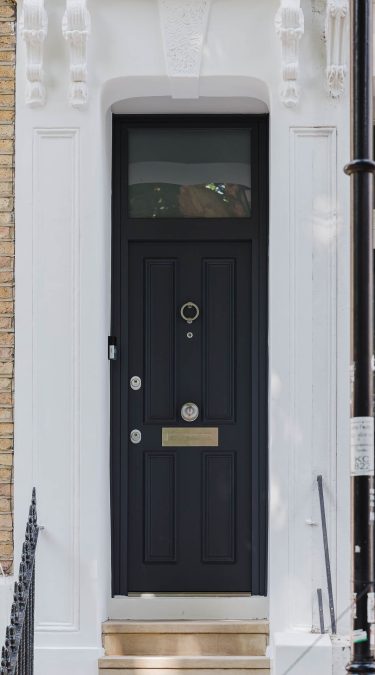 Period House Security Doors with Premium Ironmongeries in Bespoke Colour Finish